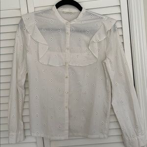 Doen Eyelet Shirt with Ruffles